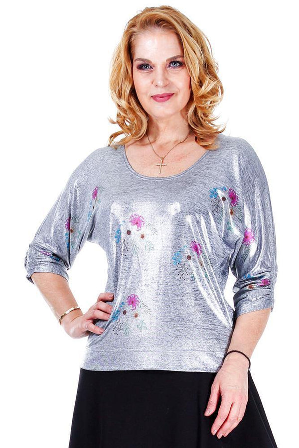 Bluza pictata jerse  Liza Panait Liza Panait Online Boutique